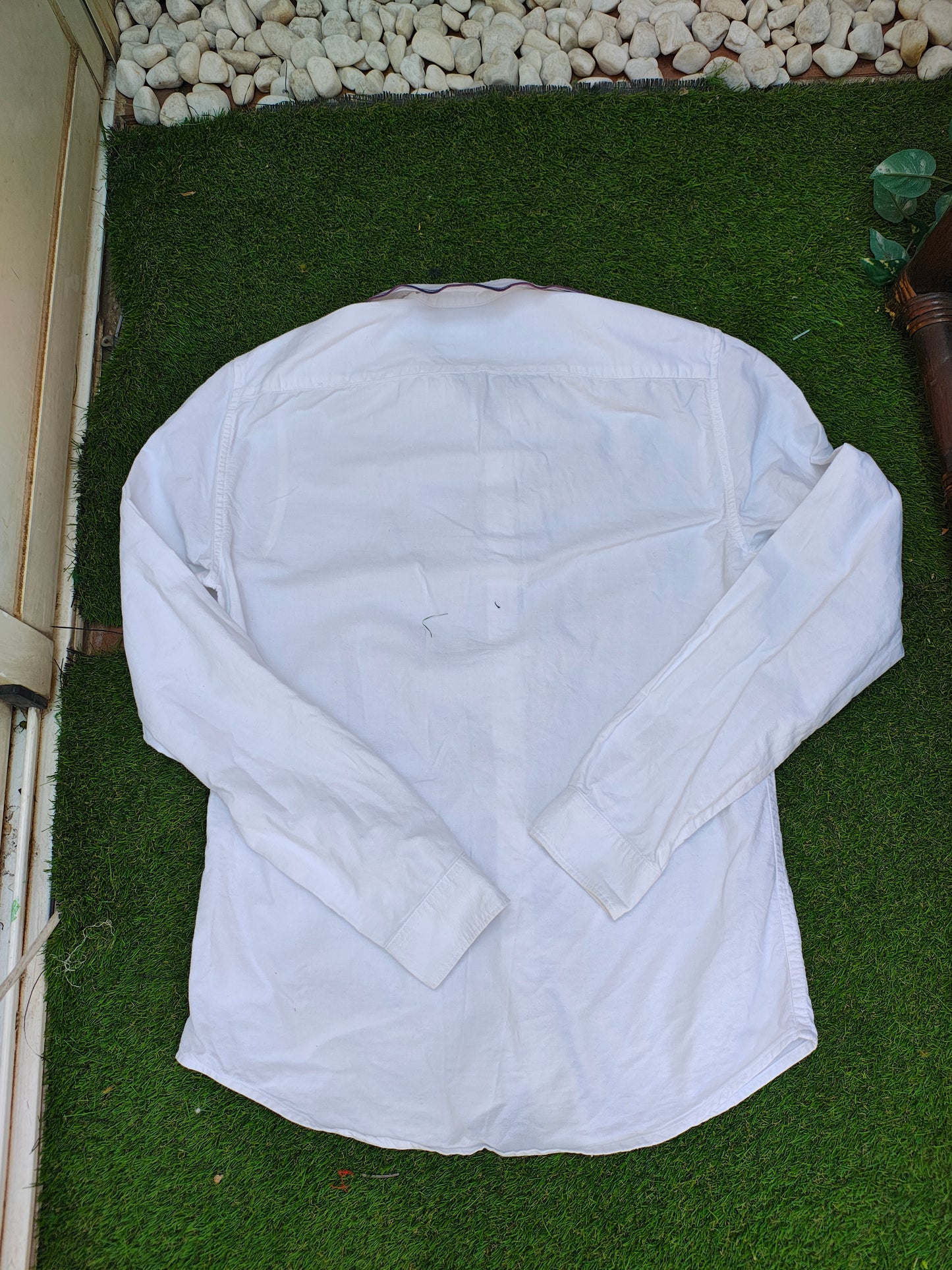 USADO – Camisa blanca de manga larga LFTMAN Slim (Talla S)