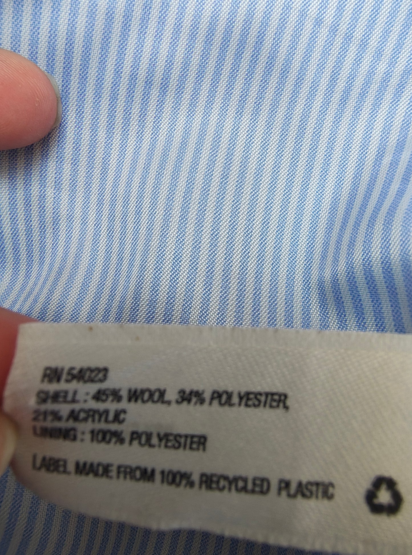 USADO – Blazer azul marino de lana The Academy Blazer GAP (Talla 10 / M)