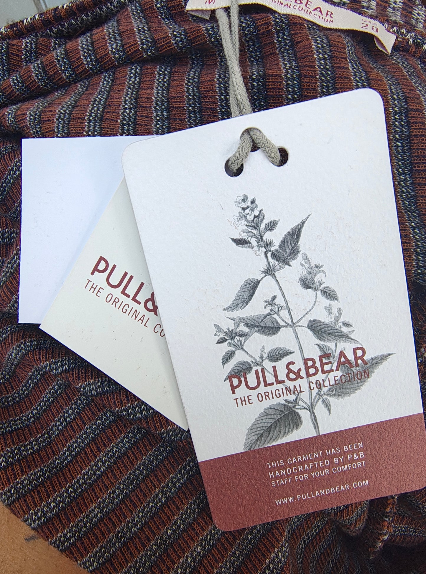 NUEVO – Mono de punto a rayas marrón, negro y blanco Pull&Bear (Talla M)