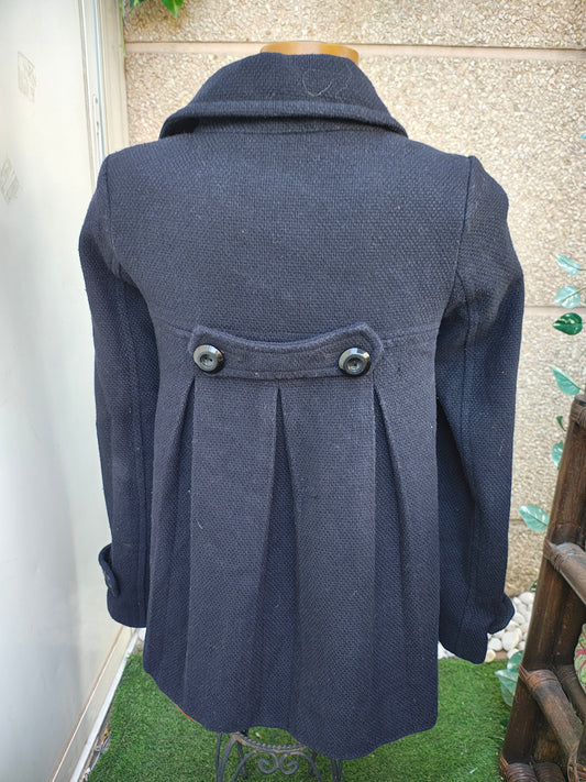 USADO – Abrigo negro cruzado BERSHKA OUTWEAR (Talla S / MEX 26)