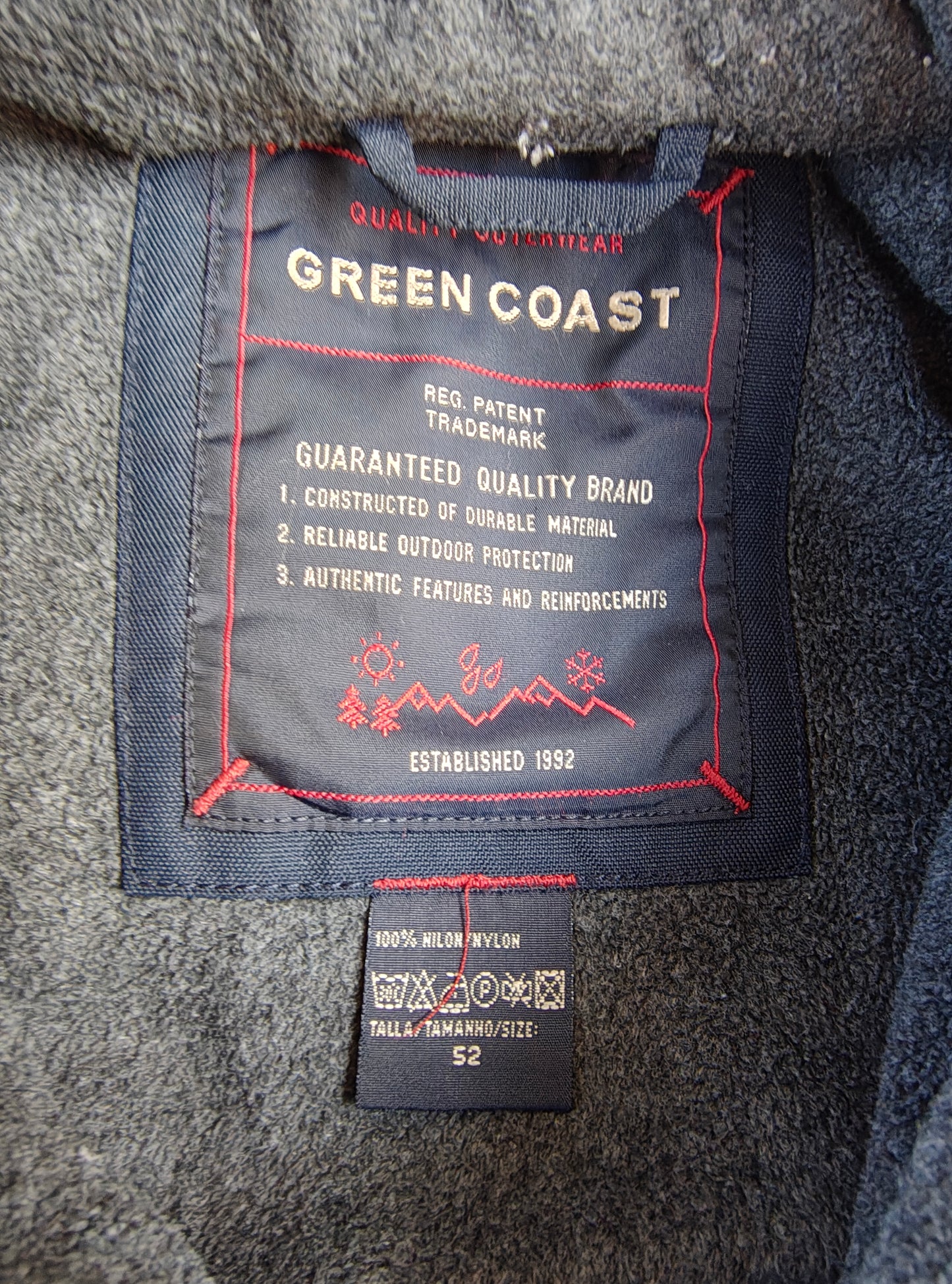 USADO – Chaqueta outdoor bicolor azul y beige Green Coast (Talla 52)