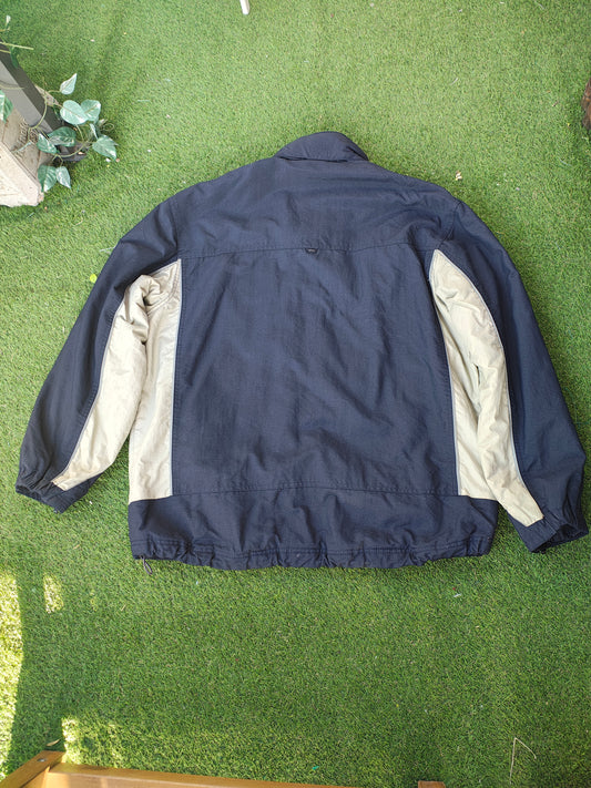 USADO – Chaqueta outdoor bicolor azul y beige Green Coast (Talla 52)
