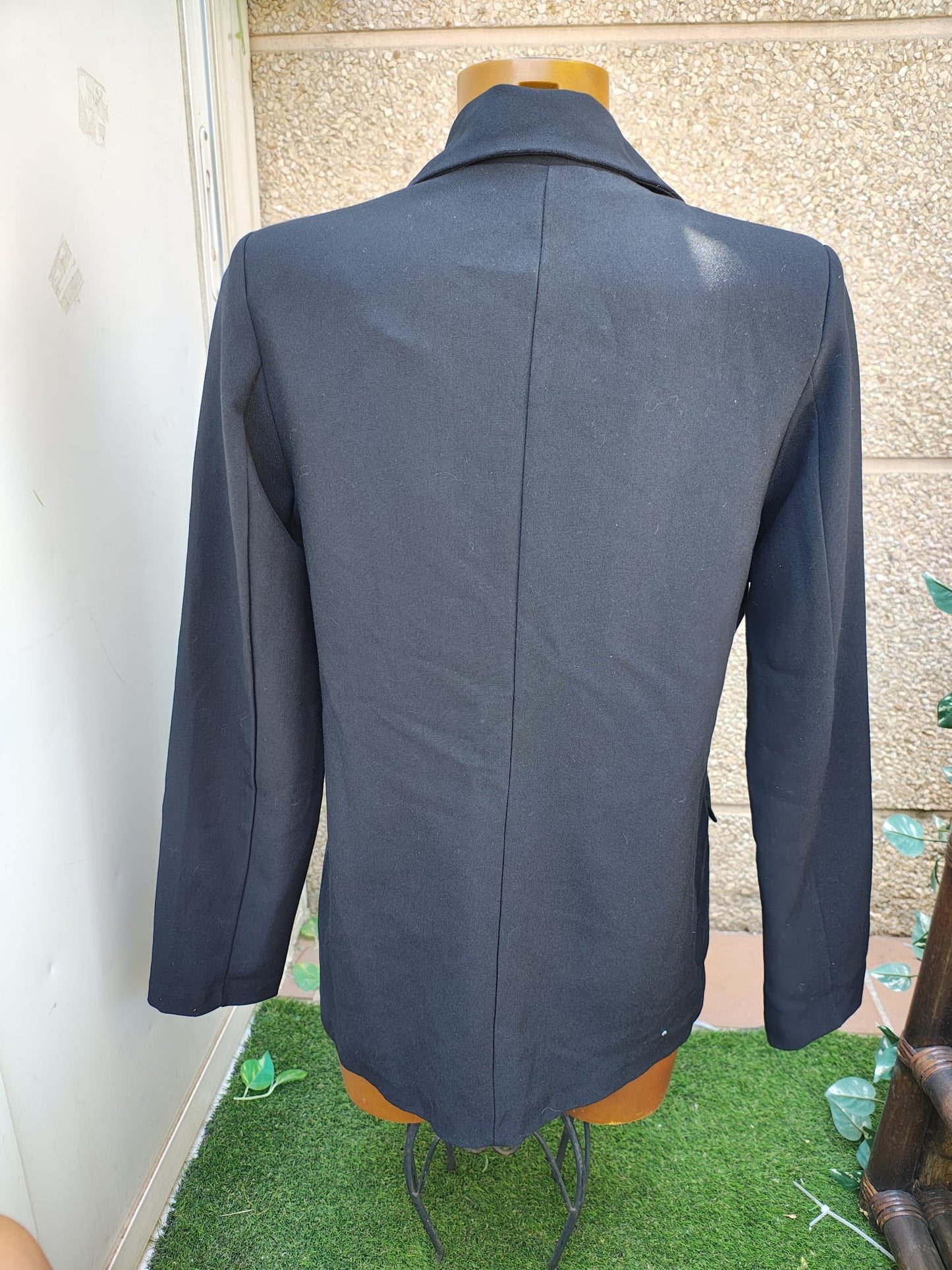 USADO – Americana negra cruzada VALENTINA (Talla XS)