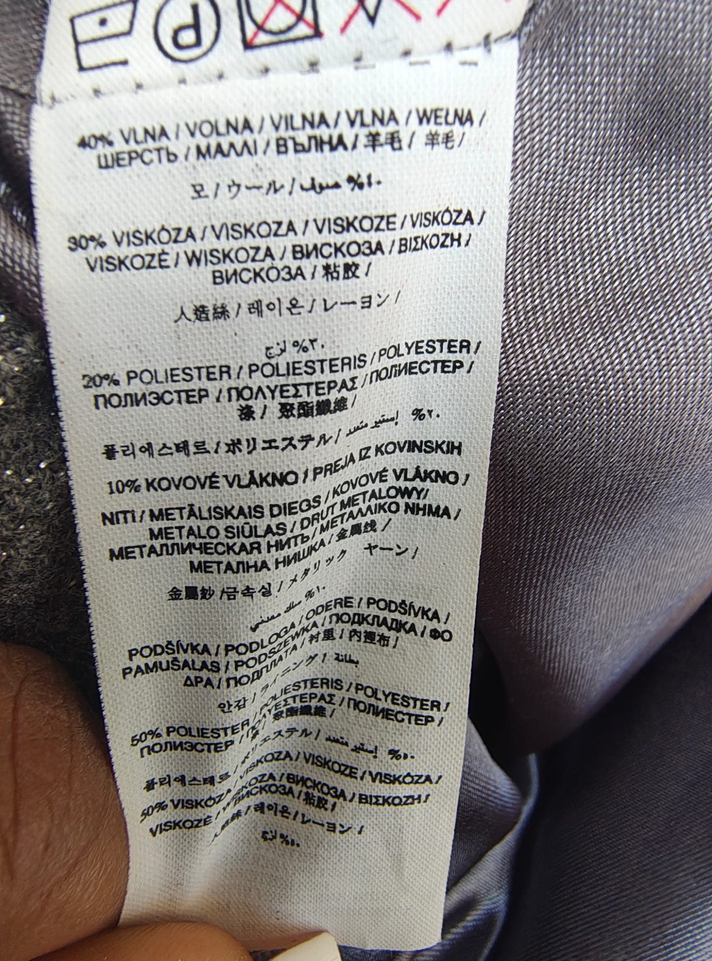 USADO – Bolero gris corto con solapa amplia de MNG (Talla L)