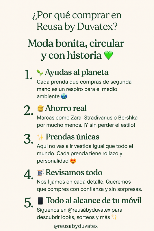 ♻️ Bienvenida a Reusa by Duvatex: Viste con estilo, ahorra y cuida el planeta 🌍