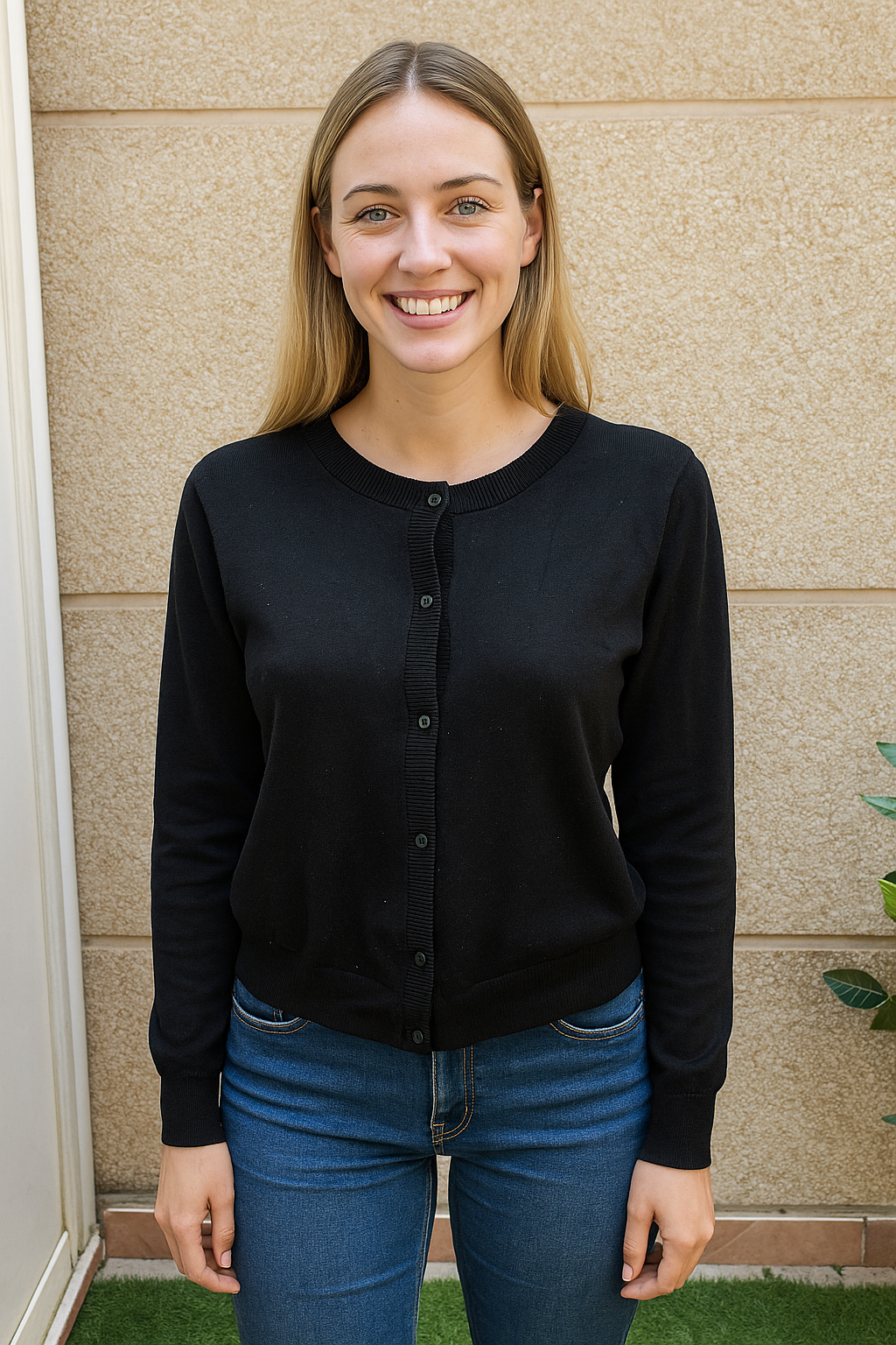 USADO – Jersey negro cropped MONKI (Talla S)