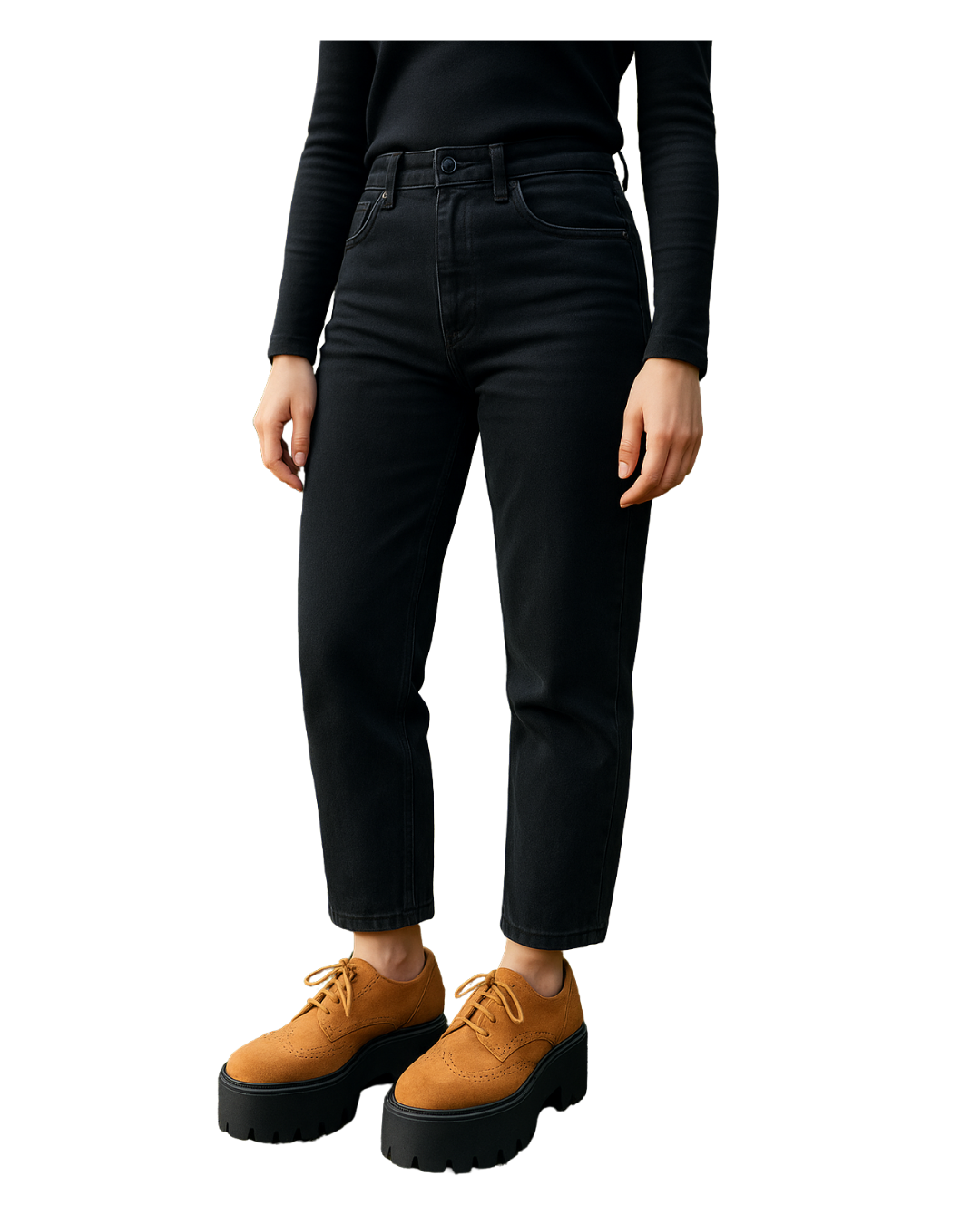 D'OCCASION – Chaussures richelieu camel à plateforme Pull&amp;Bear (Taille 39 EUR)