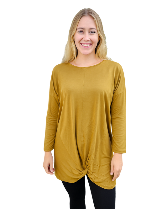 NUEVO - vestido marron con nudo frontal Mango Casual (Talla S)