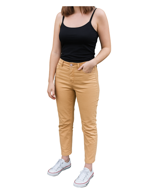 Pantalon skinny moutarde Stradivarius d'occasion (taille 38 EUR)
