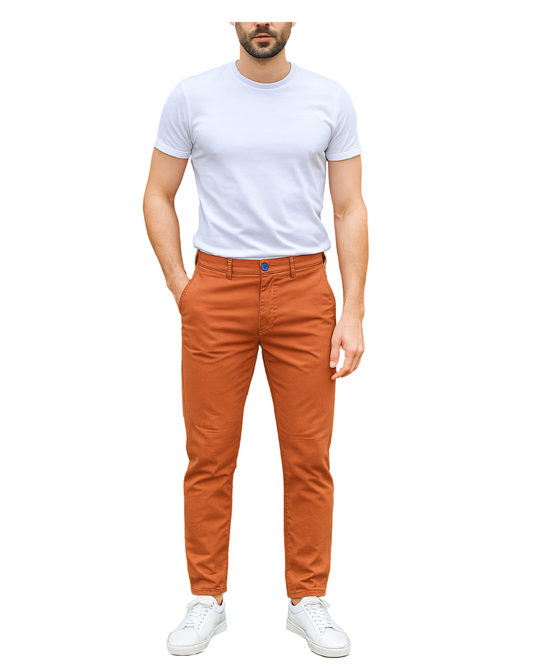 USADO – Pantalones chinos color teja LEFTIESMAN (Talla EUR 38)