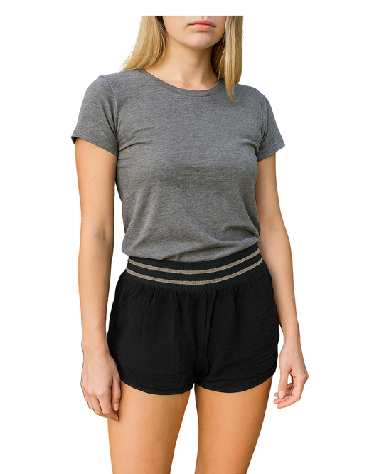 D'OCCASION - Short de sport noir Mango Casual (Taille M)