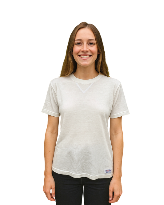 D'OCCASION – T-shirt blanc basique COLLECTION SOUS-VÊTEMENTS (Taille approximative M)