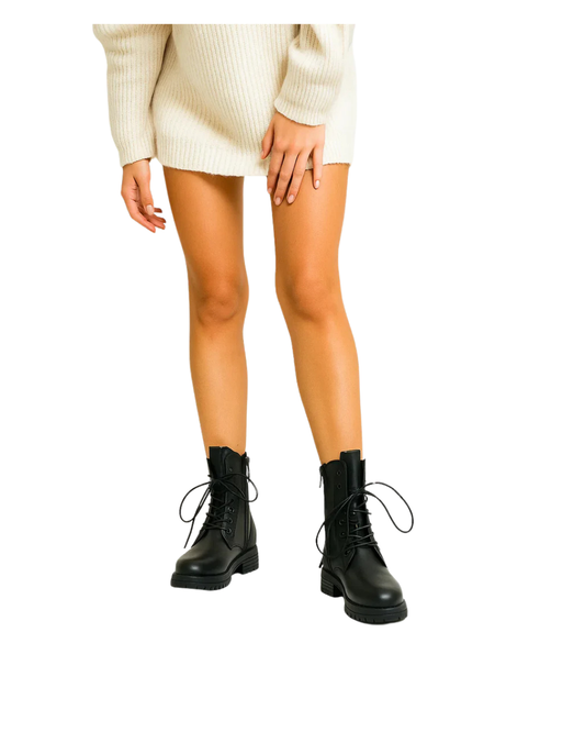 NUEVO – Botines negros con cremallera LADY GLORY (Talla 38)
