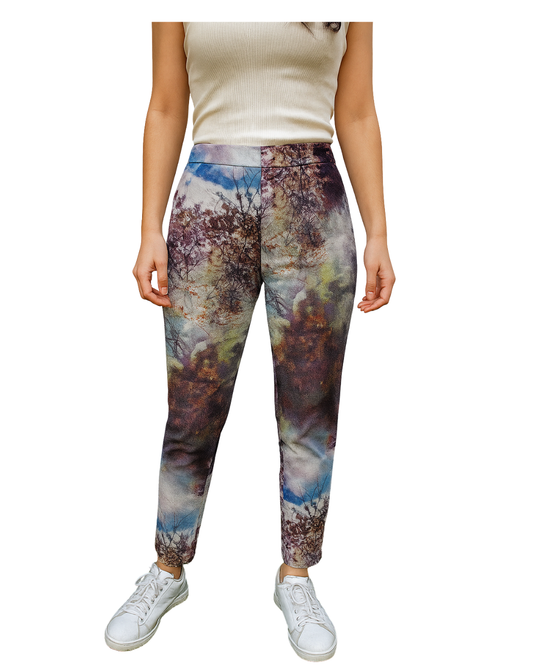 USADO – Pantalones estampados slim fit ZARA BASIC (Talla EUR XS / MEX 24)