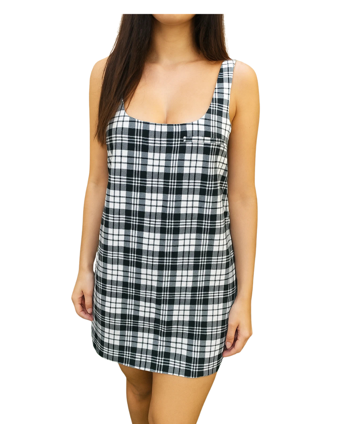 D'OCCASION – Robe à carreaux sans manches MNG (taille EUR/USA S / MEX CH)