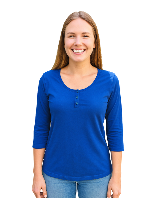 D'OCCASION – Haut semi-transparent en dentelle florale bleu marine STRADIVARIUS (Taille S)