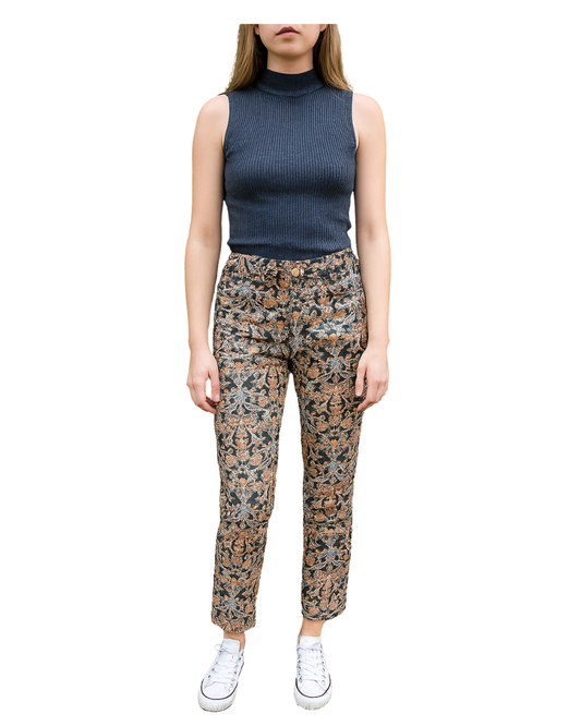 USADO – Pantalones pitillo estampados florales Stradivarius (Talla EUR 36)