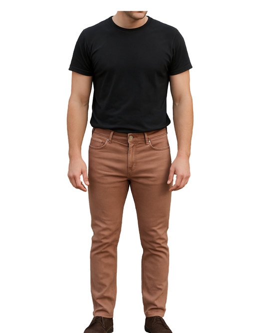 USADO – Pantalones pitillo color teja LEFTIESMAN (Talla EUR 38)