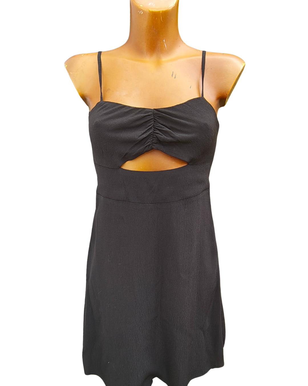 NUEVO - Vestido negro con abertura frontal Bershka (Talla M)