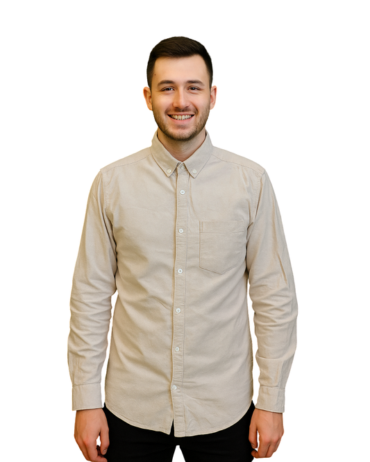 USADO – Camisa beige lisa PRIMARK X Small (Talla EUR XS)