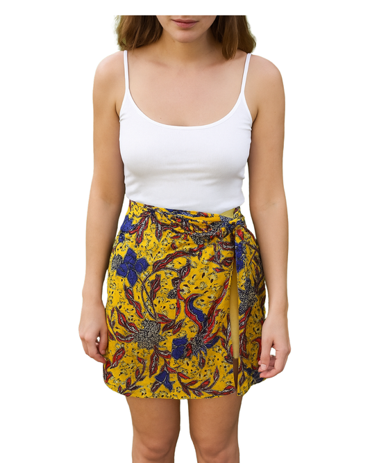 USADO – Falda étnica multicolor MNG Collection (Talla 38)