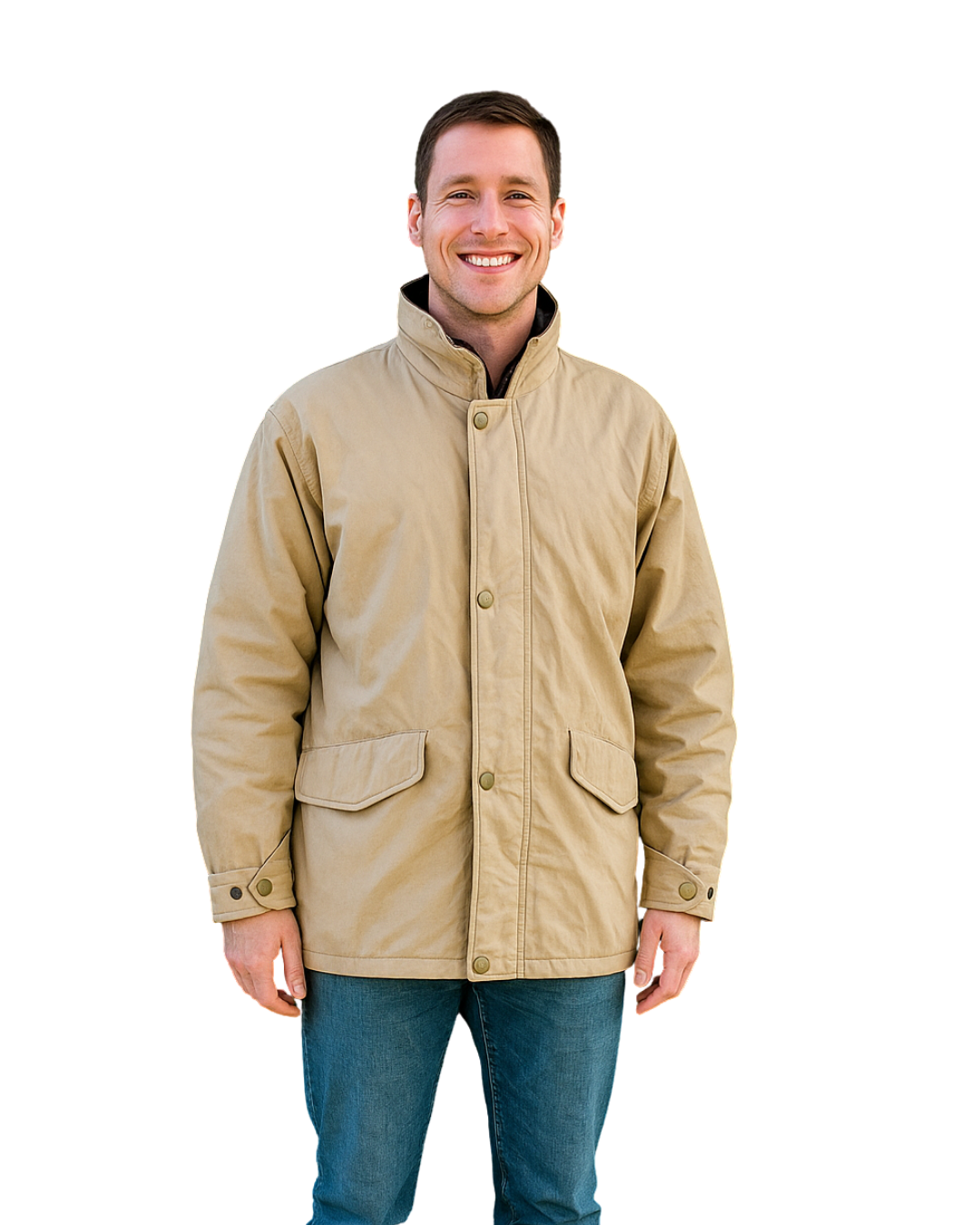 USADO – Chaqueta beige con forro polar GREEN COAST (Talla 48)