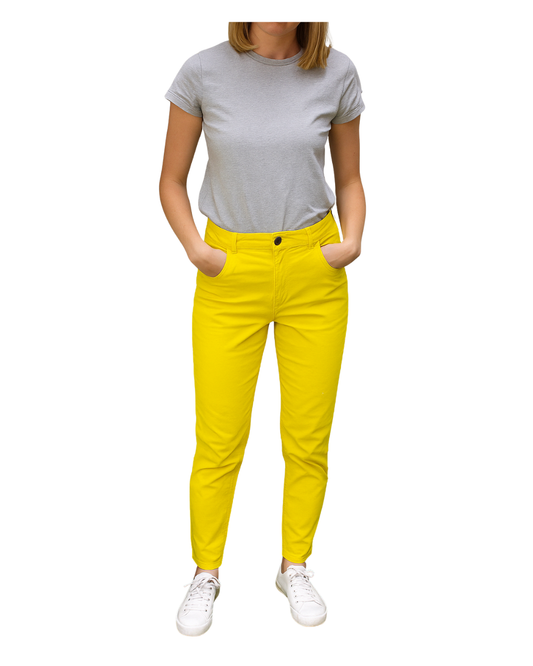 USADO – Pantalones pitillo amarillos UNITED COLORS OF BENETTON (Talla 31-M)