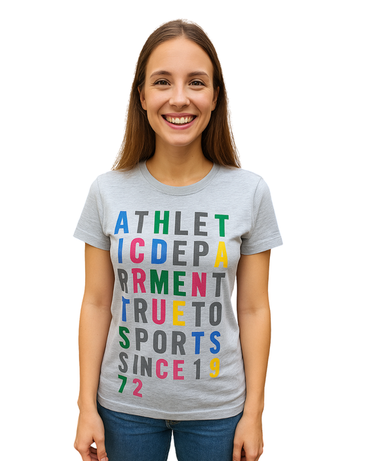 USADO – Camiseta gris Nike Athletic Dept. multicolor (Talla S)