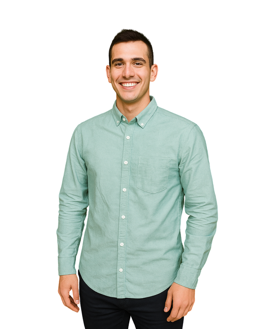 USADO – Camisa verde lisa PRIMARK (Talla EUR XS)