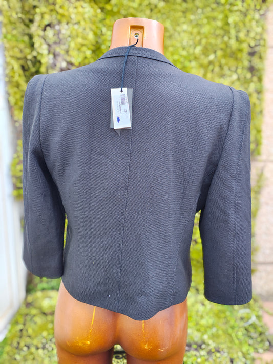 NOUVEAU - Veste en coton noir AXARA Paris avec détail strass sur le devant (Taille 42)