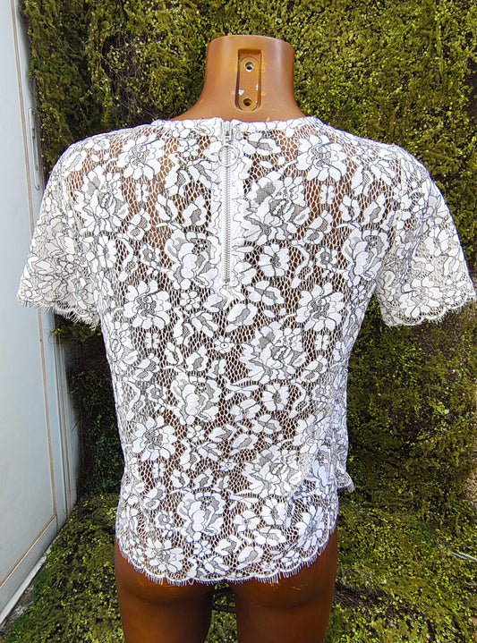 Chemisier en dentelle avec fermeture éclair - Collection Pimkie (Taille M)