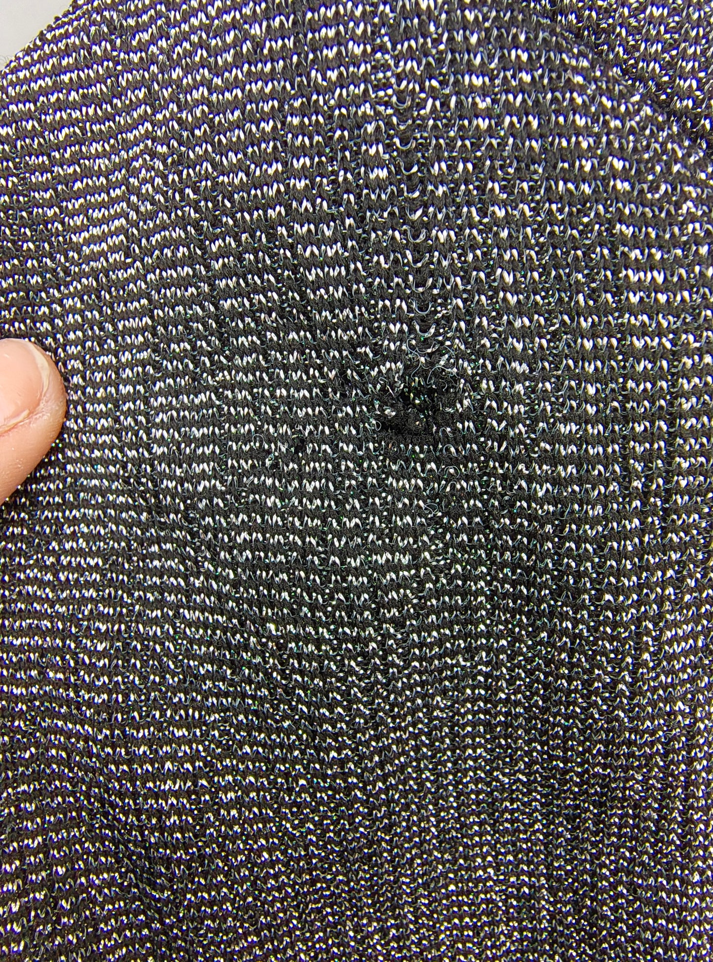 D'OCCASION – Haut métallisé noir à manches longues ZARA Trafaluc (taille S EUR/USA)