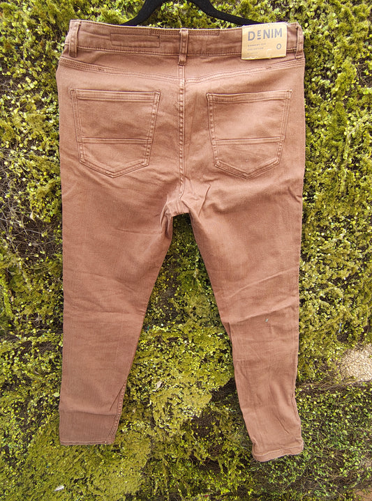 USADO – Pantalones pitillo color teja LEFTIESMAN (Talla EUR 38)