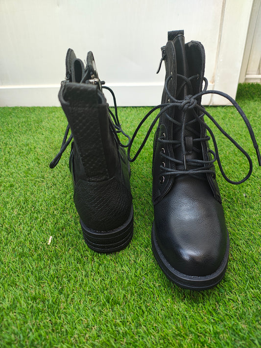 NUEVO – Botines negros con cremallera LADY GLORY (Talla 38)
