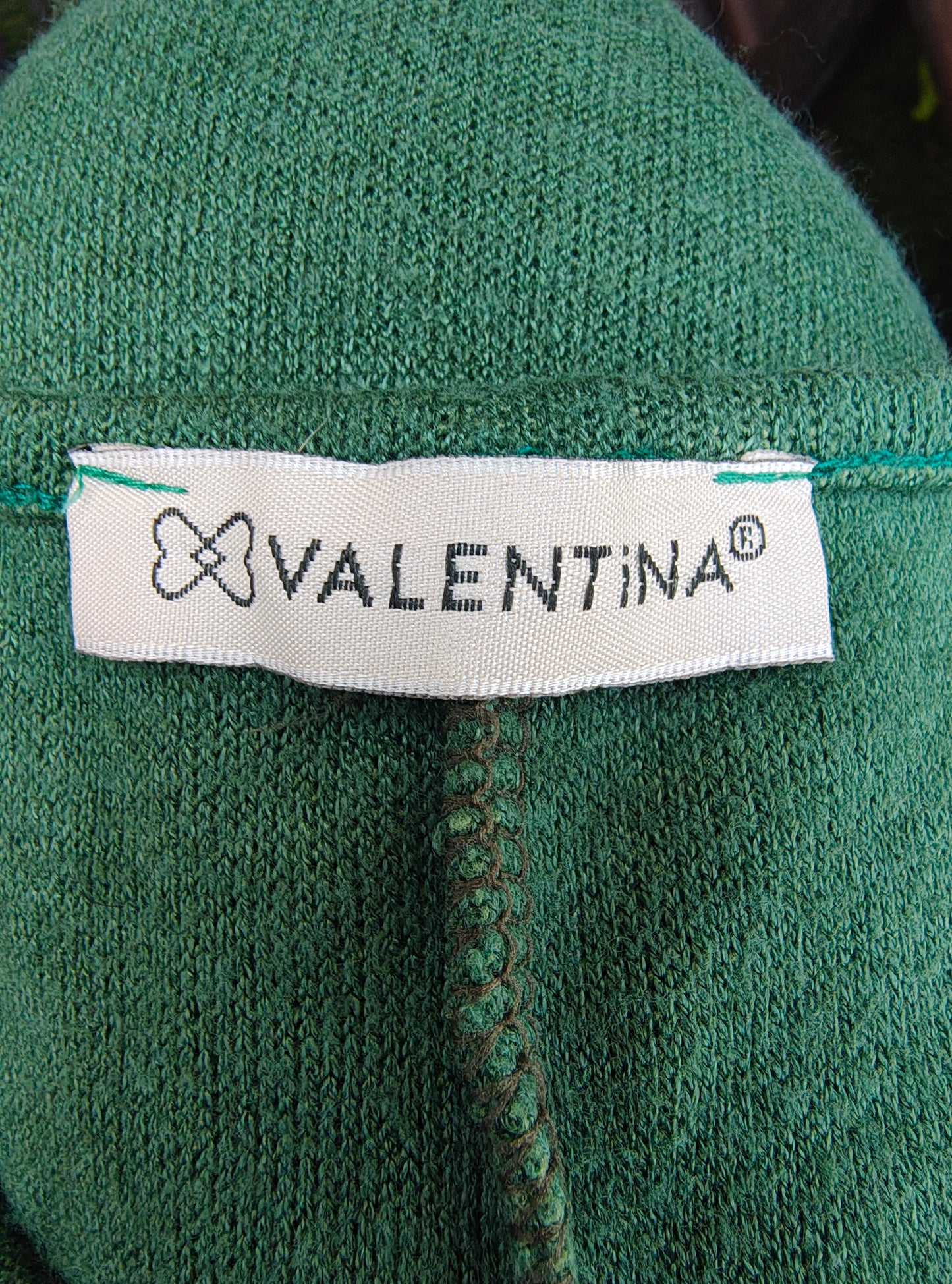 USADO – Vestido verde de punto VALENTINA con corte fruncido (Talla no visible)