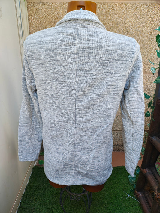 USADO – Blazer gris jaspeado de STRADIVARIUS (Talla S)