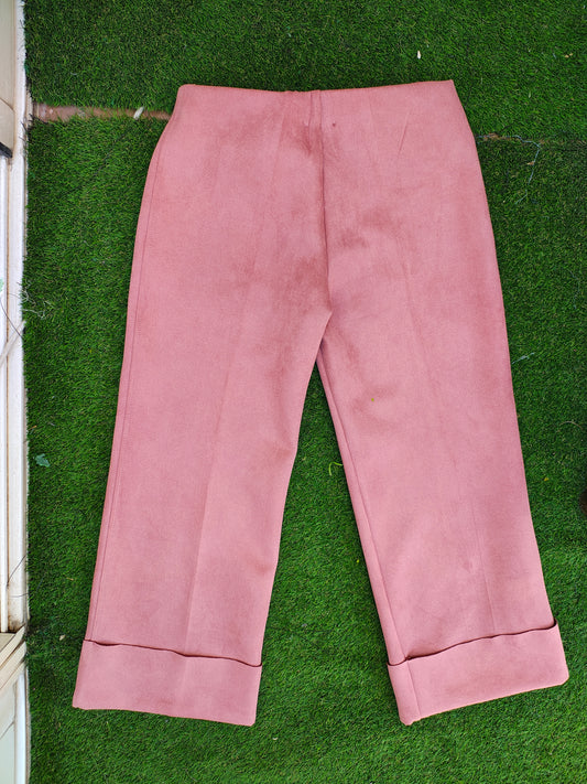 USADO – Pantalones anchos rosa empolvado de ZARA B Collection (Talla EUR S)