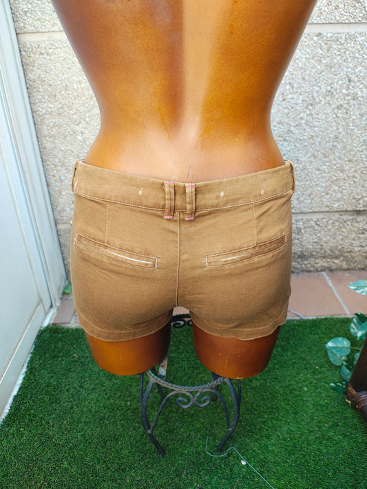 USADO – Shorts marrones lisos Zara TRF Collection (Talla EUR 34)