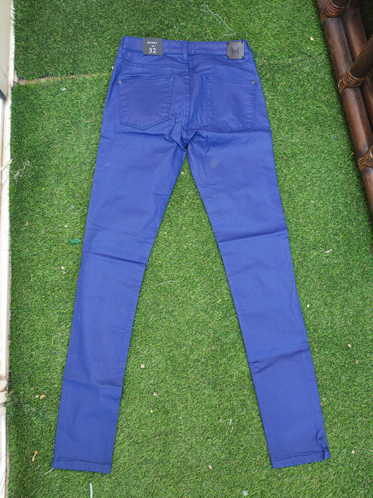 NUEVO – Pantalón push-up azul eléctrico Mango Denim & Tees modelo BELLE (Talla EUR 32)