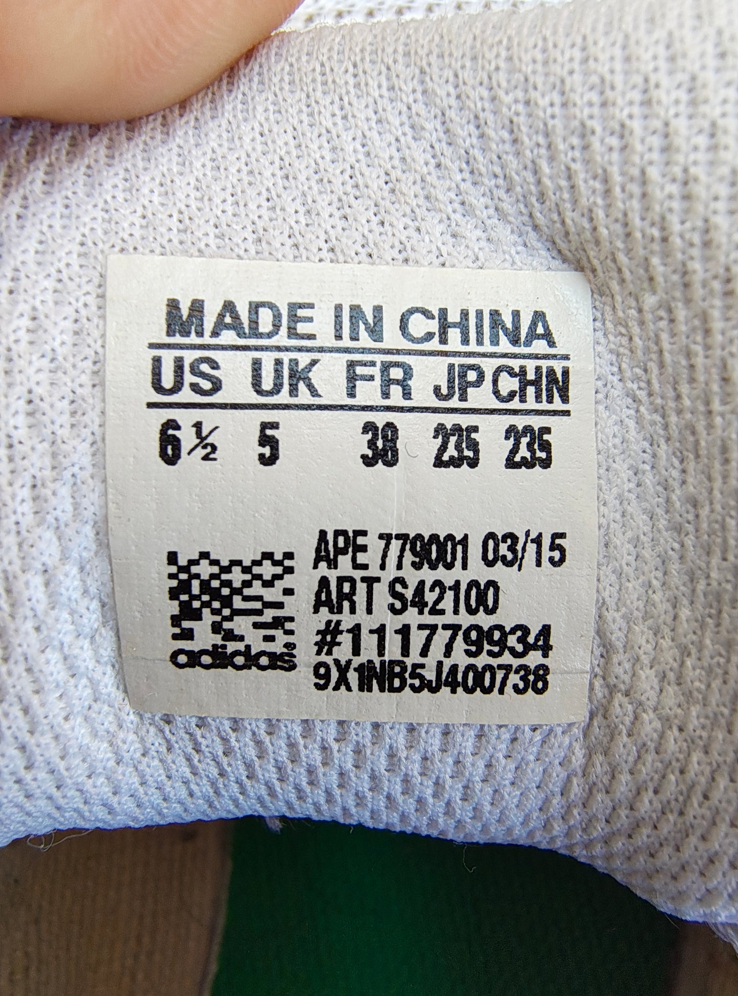 USADO – Zapatillas blancas Adidas Stan Smith Primeknit con detalles verdes (Talla 38)