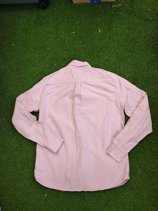 USADO – Camisa rosa lisa LEFTIESMAN Slim Fit (Talla EUR S)