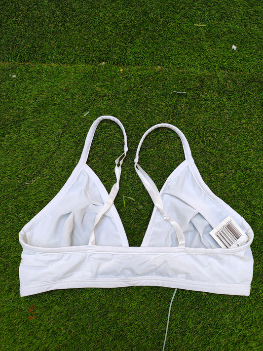 NUEVO – Top de bikini blanco triangular CHICCA (Talla EUR 80B)