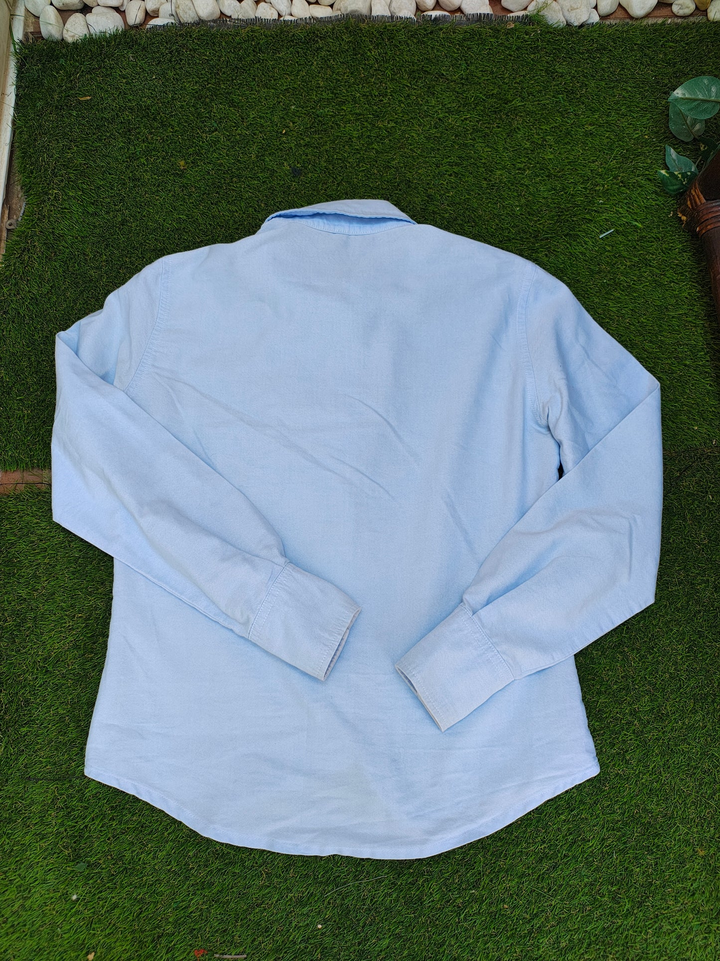 USADO – Camisa Oxford azul lisa PEPCO (Talla S)