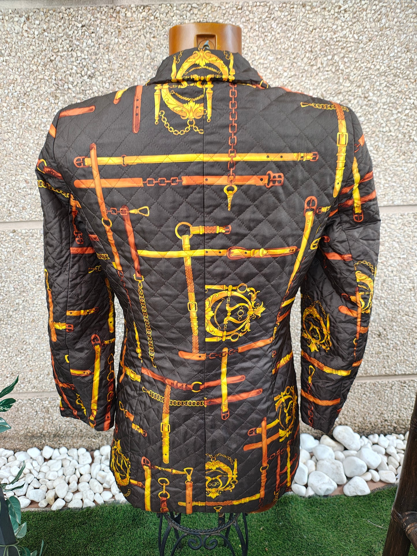 USADO – Americana acolchada estampada 100% seda MONDI CITY (Talla S)