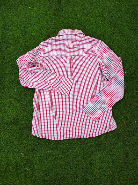 USADO – Camisa de cuadros rojos y blancos UNITED COLORS OF BENETTON (Talla niño no visible)