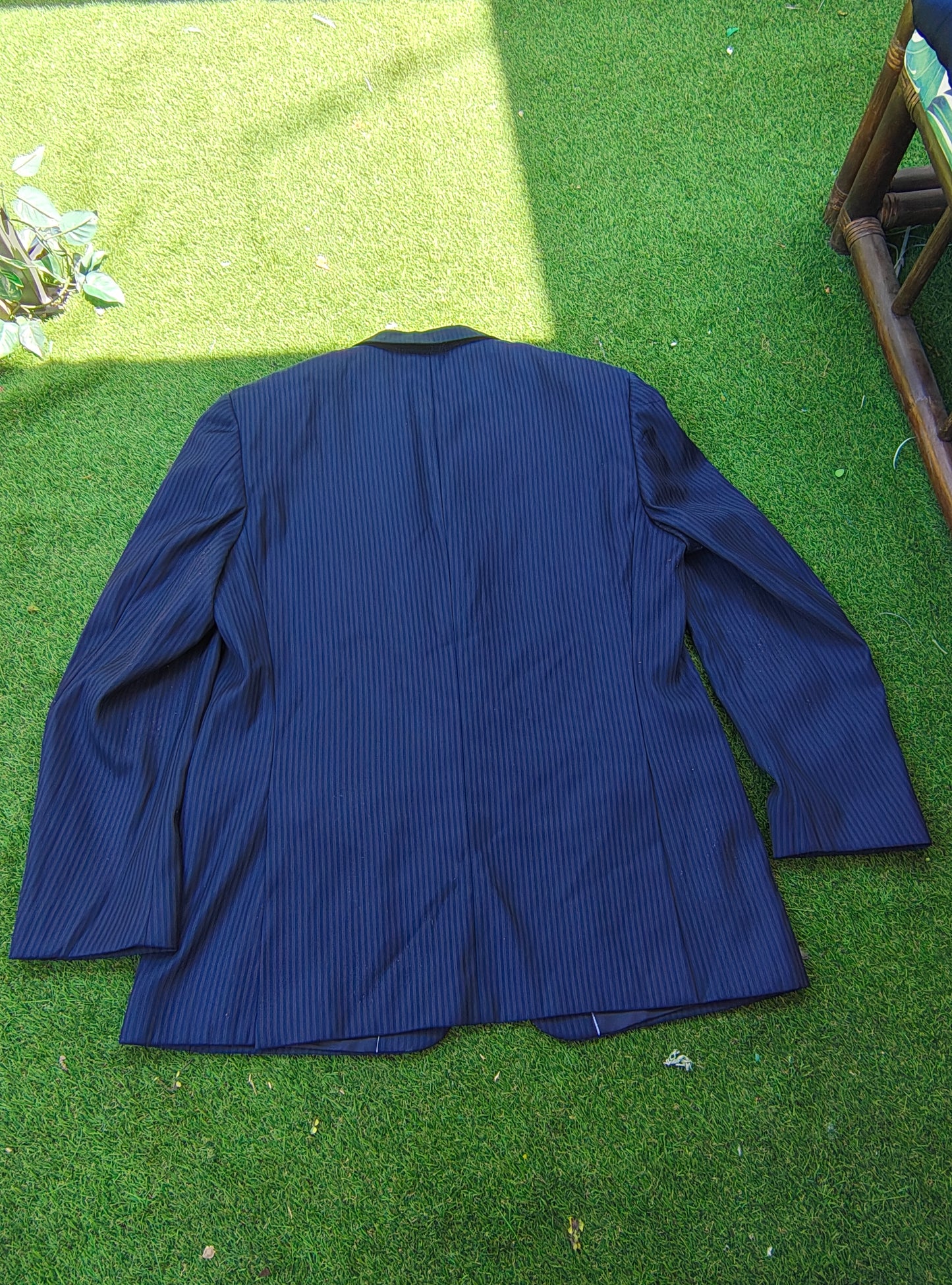 USADO – Americana de rayas finas azul marino BEN & BEN (Talla EUR 50 / USA 42)