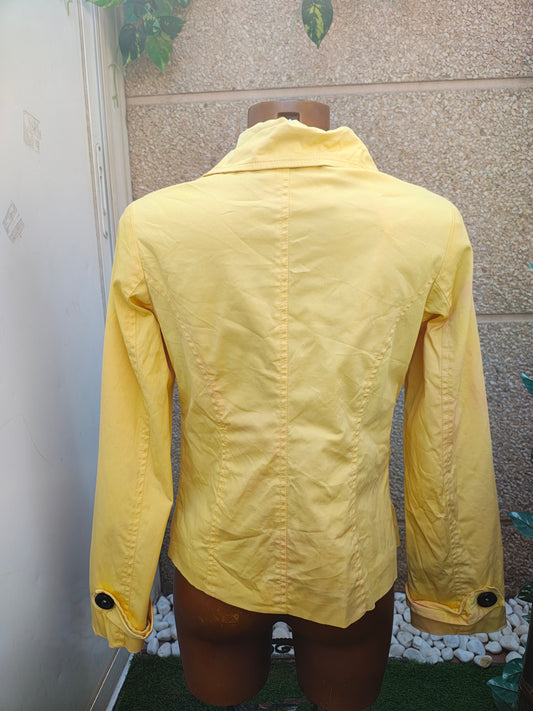 USADO – Chaqueta corta amarilla de botones dobles ZOLA ZEEPER (Talla L)
