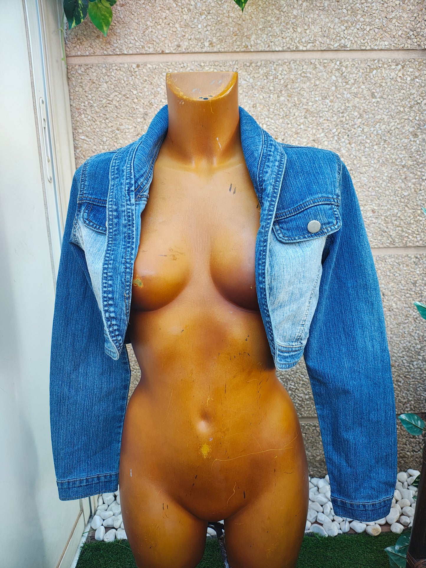 USADO – Cazadora vaquera cropped azul SUSHAN JEANS (Talla S)