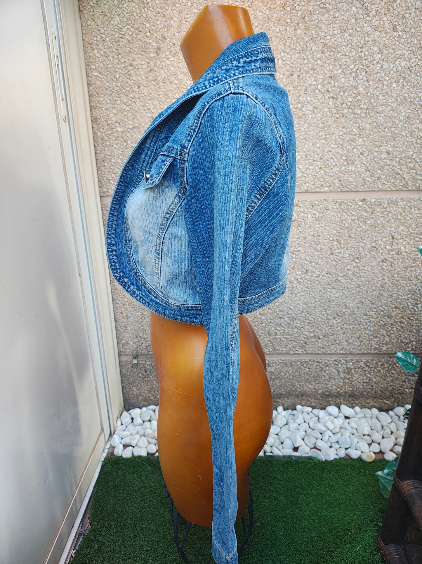 USADO – Cazadora vaquera cropped azul SUSHAN JEANS (Talla S)