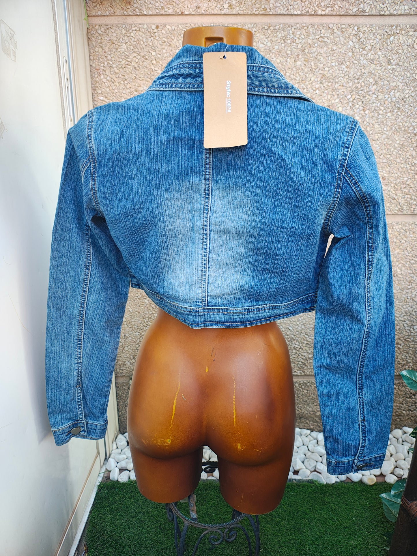 USADO – Cazadora vaquera cropped azul SUSHAN JEANS (Talla S)